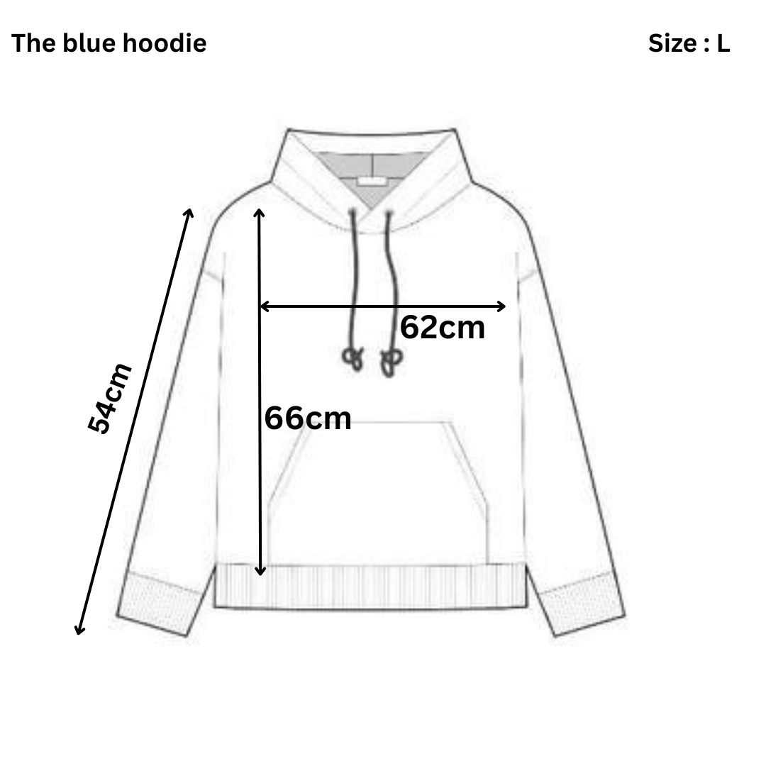 Blue hoodie